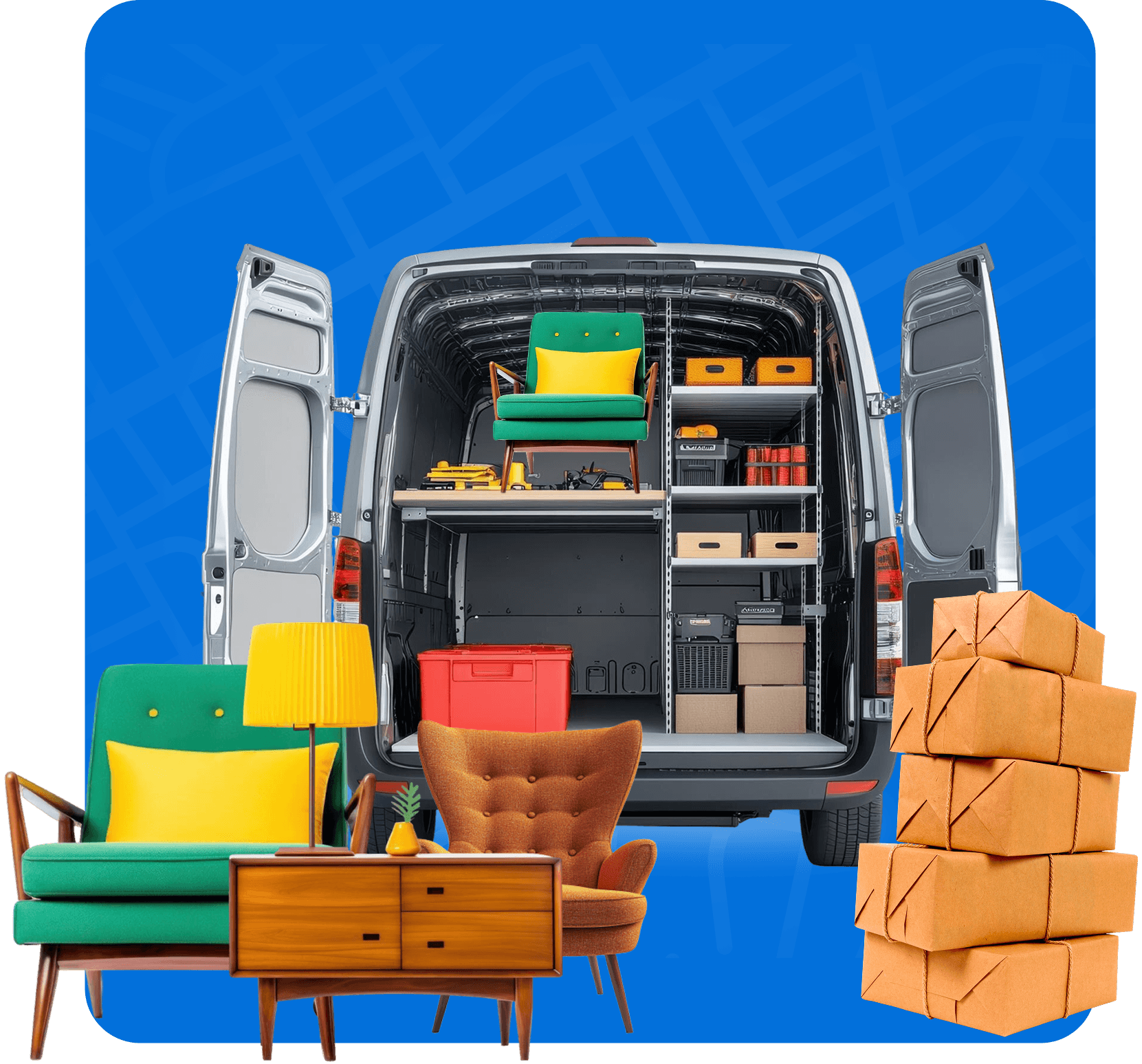 Giant Van team loading a van