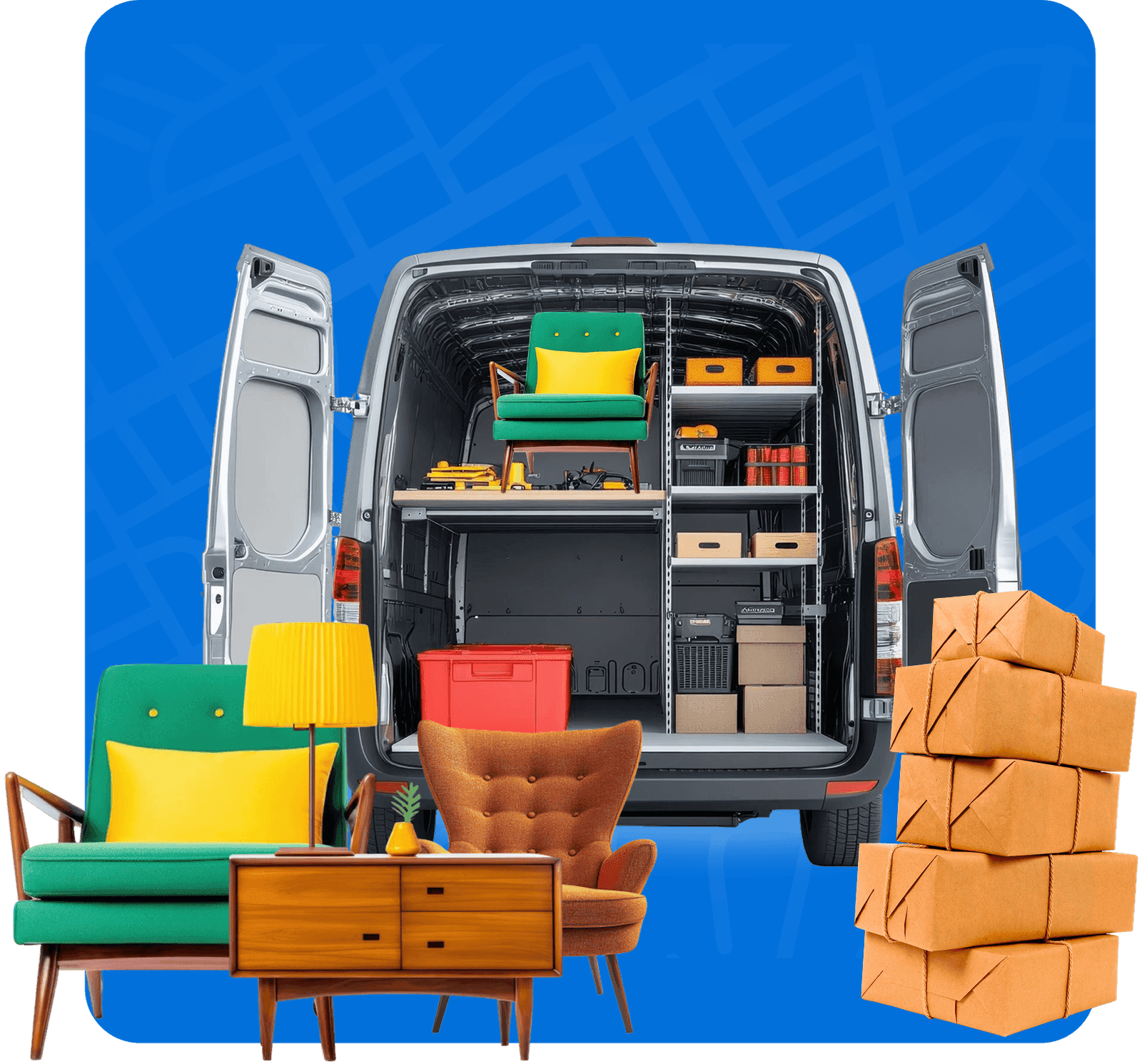 Giant Van team loading a van