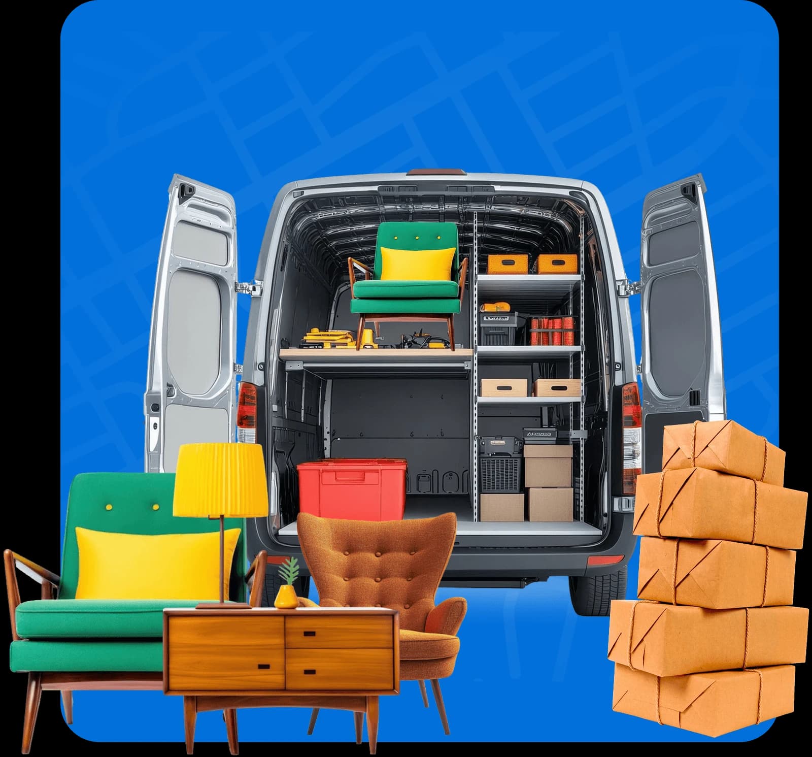 Giant Van team loading a van