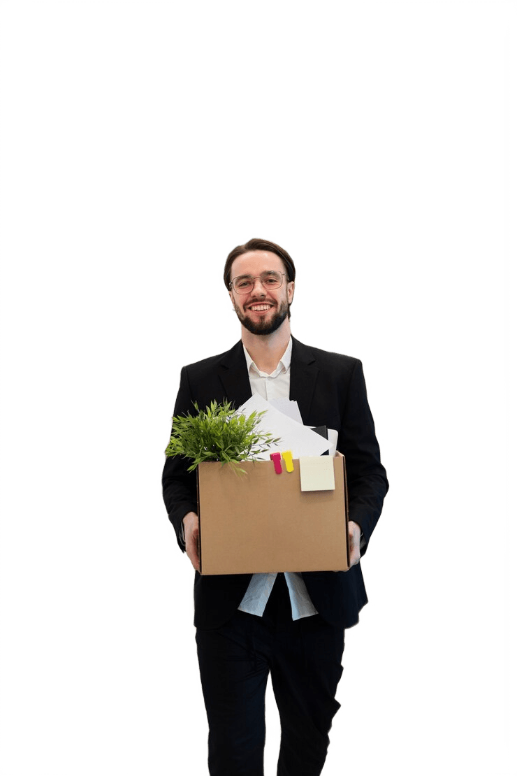 Office relocation with packed crates
