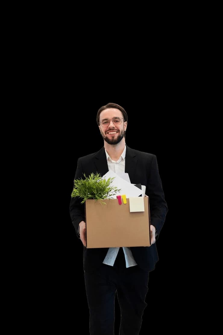Office relocation with packed crates