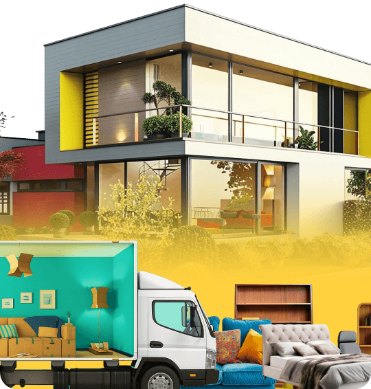 Giant Van delivery van parked at a new build house — service ready for booking.