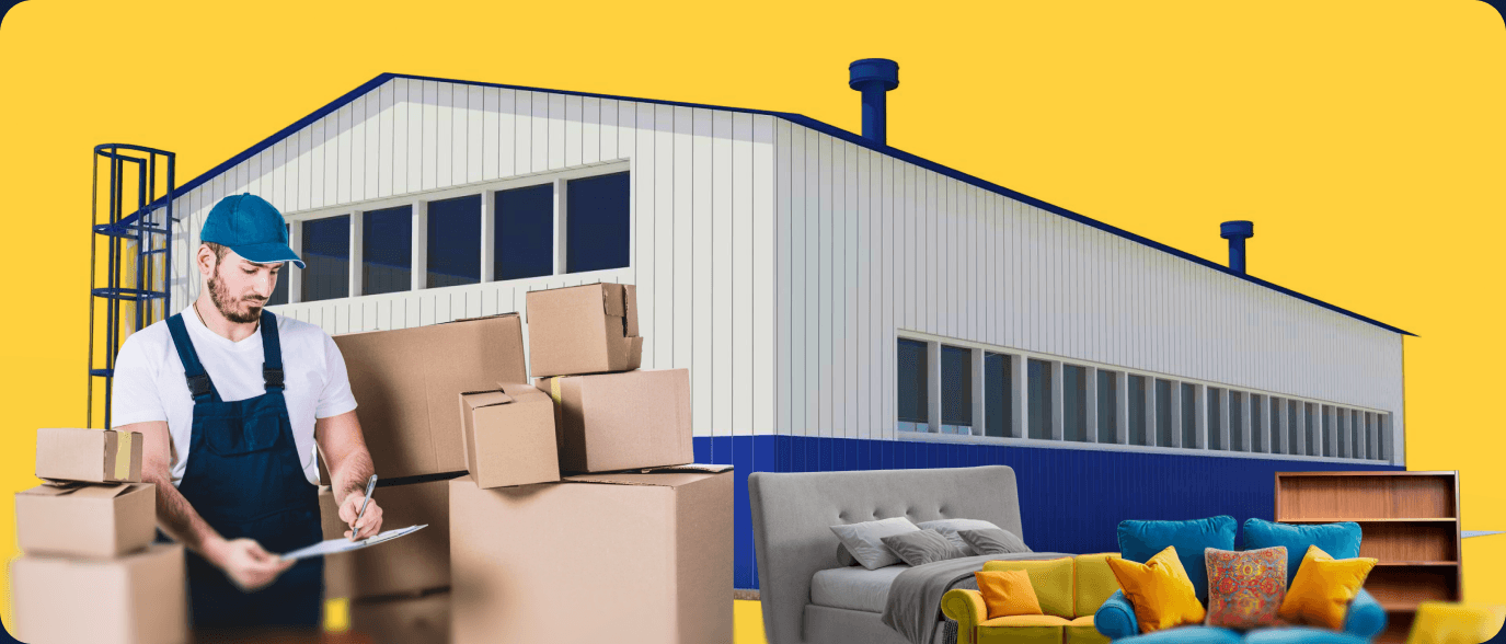 Giant Van warehouse relocation — CSCS-trained crew dismantling pallet racking and loading 18-tonne curtainsider for industrial move