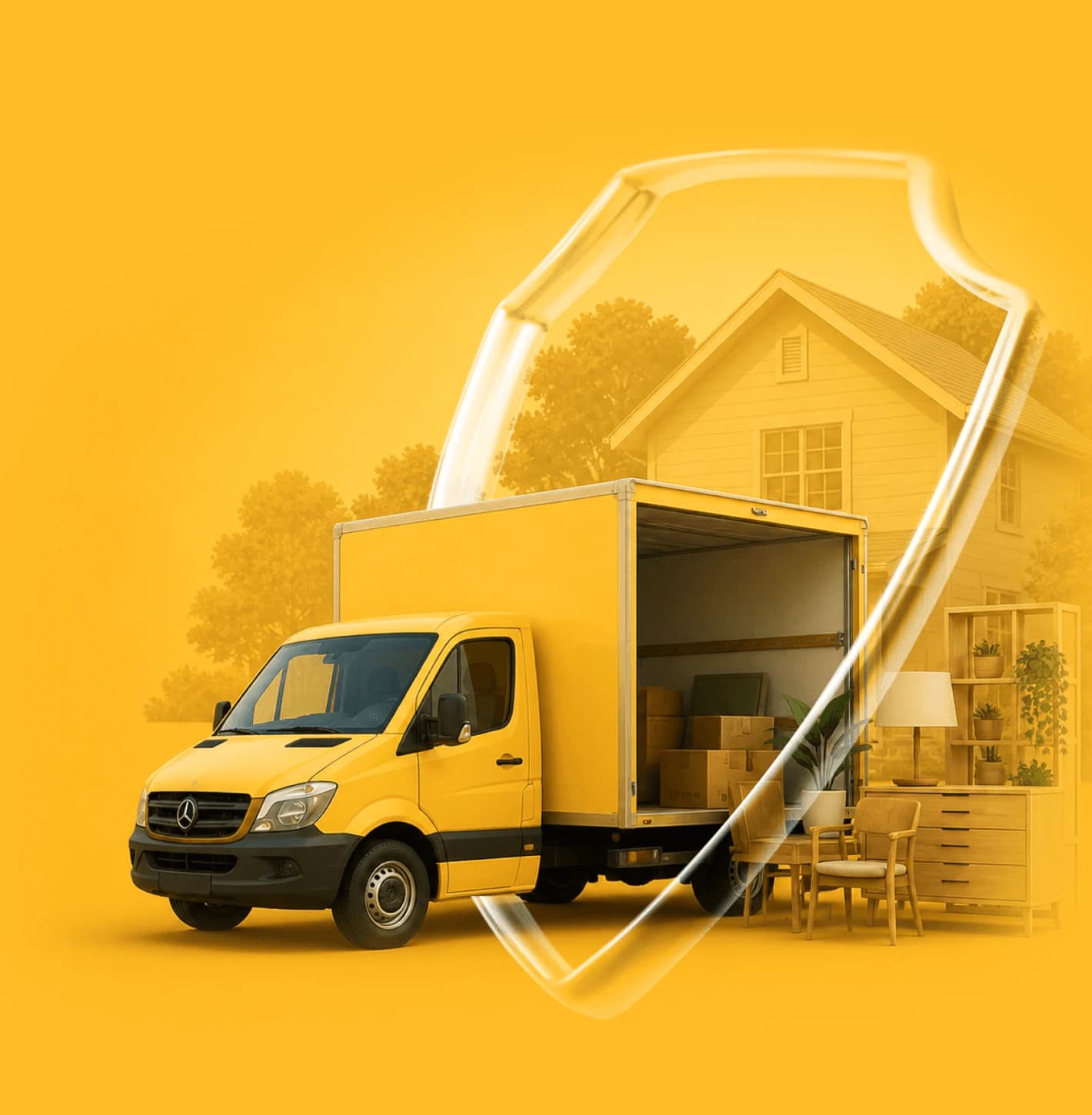 Giant Van trust illustration — vetted crew with insured van