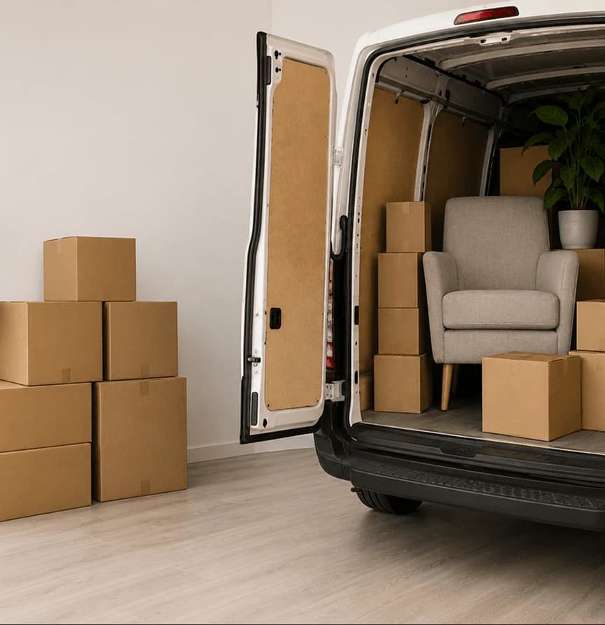 Professional remover assessing furniture that requires specialist handling