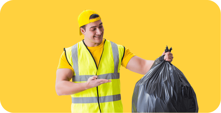 Environment Agency-registered waste carrier collecting items