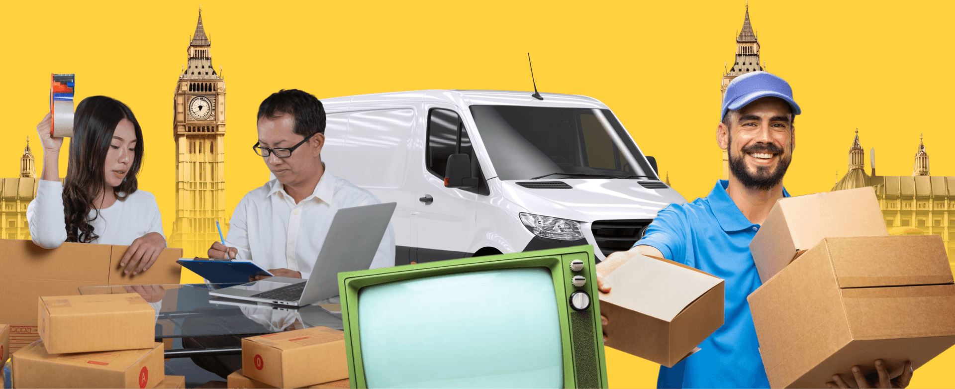 Giant Van trade and dealer account -- business delivery crew loading a van