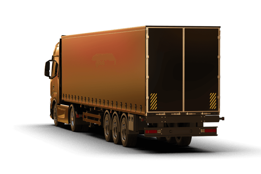 Rear view of a Luton van with tail lift platform visible at the back