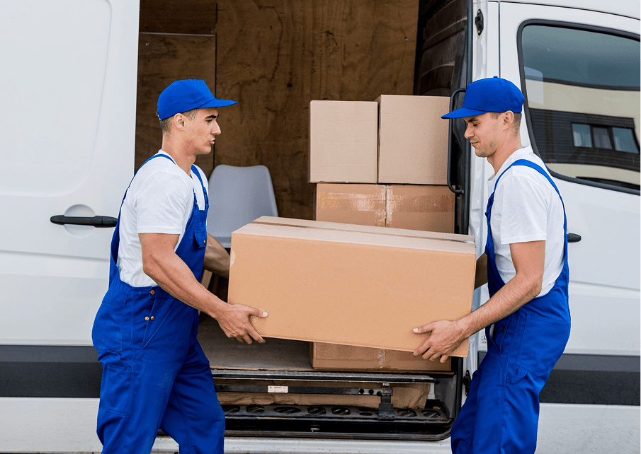 A full Giant Van man-and-van crew with their own vehicle