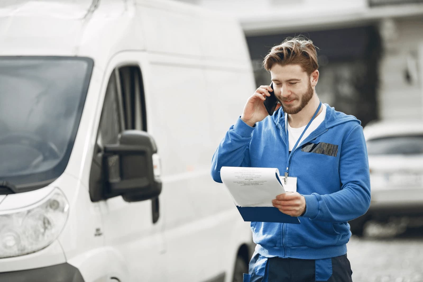 A self-drive hire van ready to be loaded