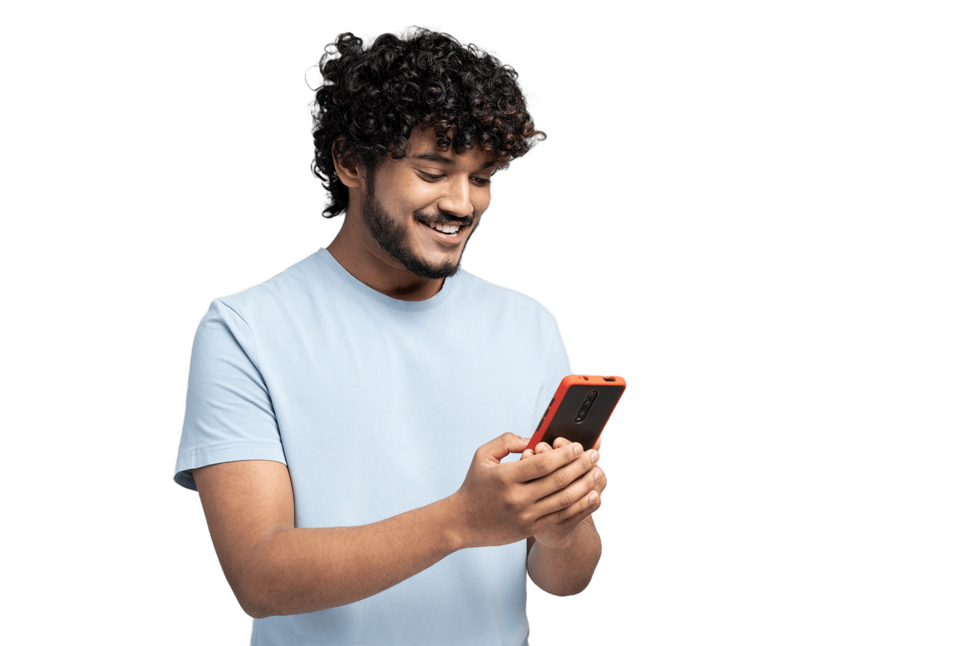 Man looking at phone