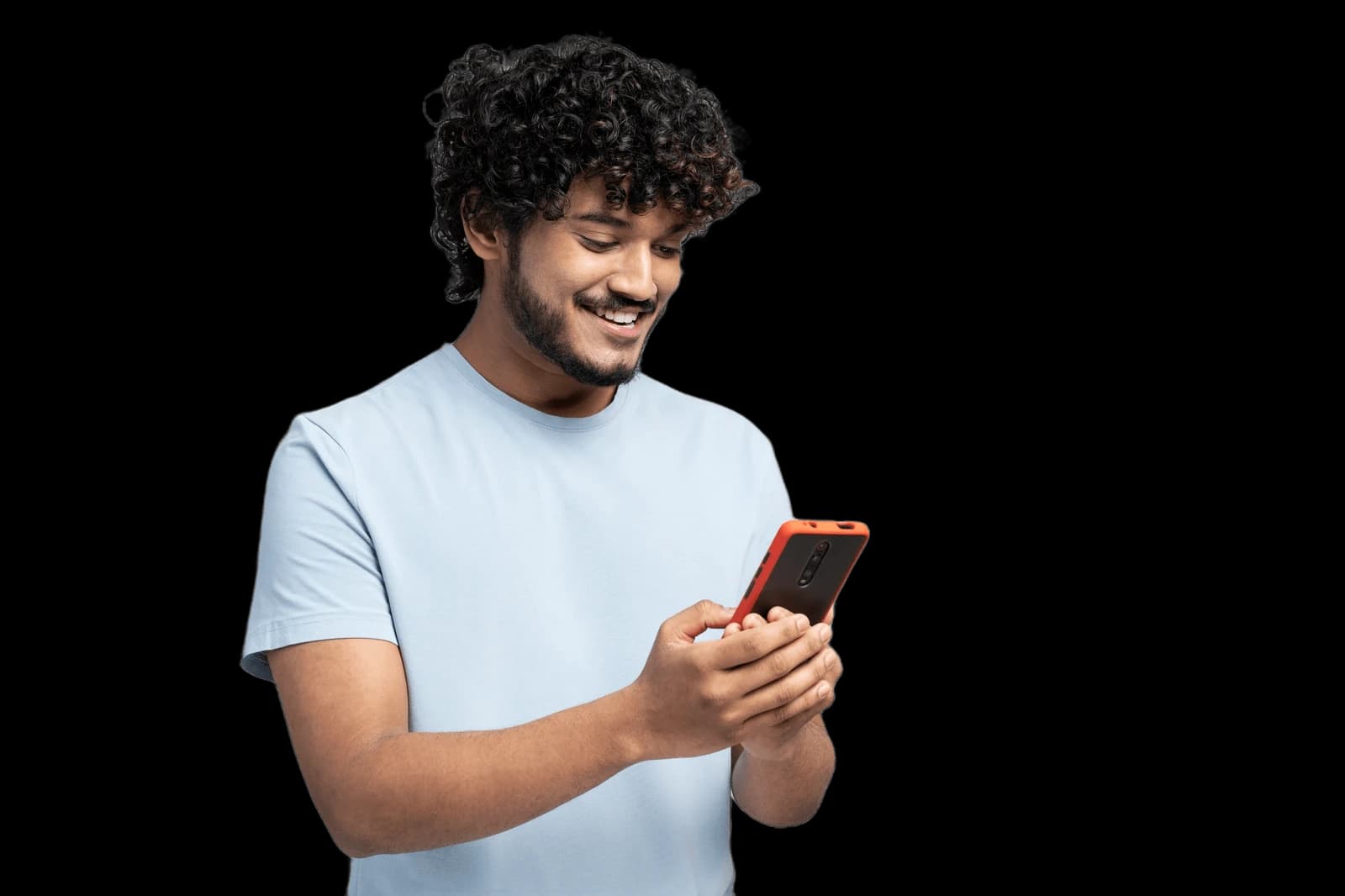 Man looking at phone