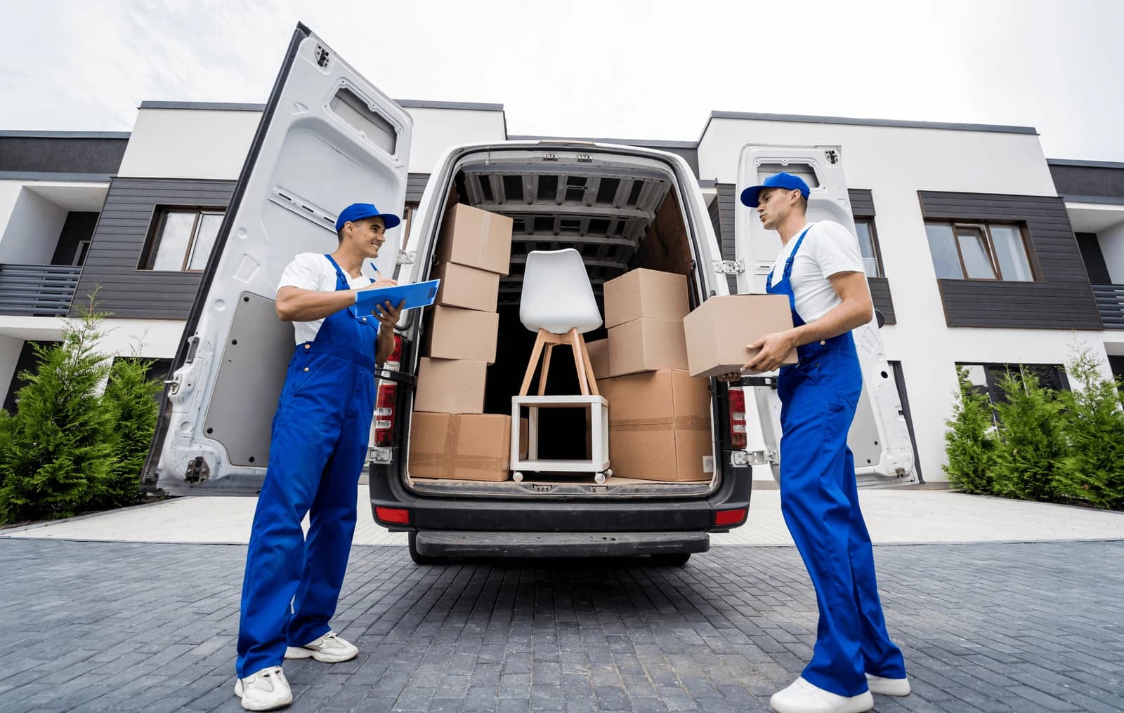 Giant Van workers loading furniture