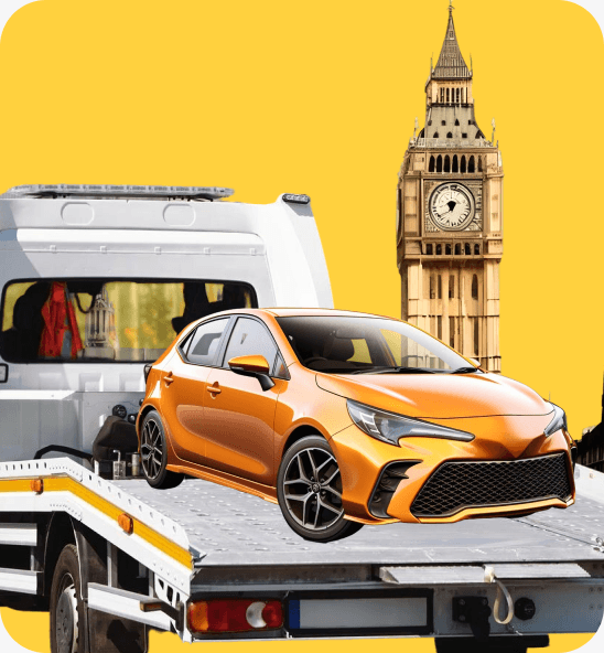 Various vehicle types — standard car, classic car, and prestige vehicle on Giant Van trailer